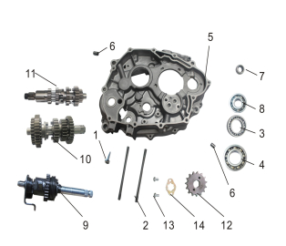 PRO-XT125 Menjač